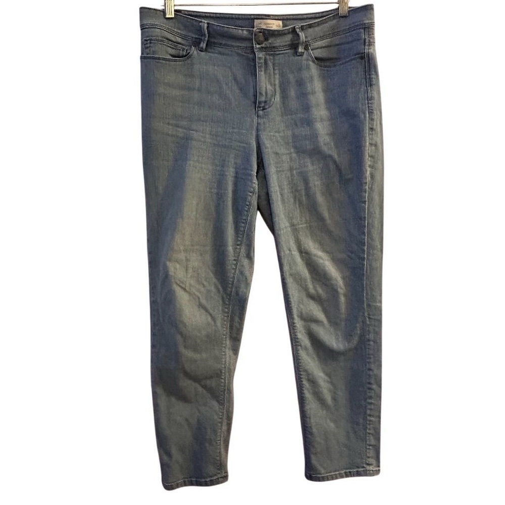 J.Jill Women's Slim‎ Ankle Jeans Size 10 Light Wash Blue Denim Mid Rise